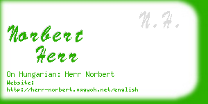 norbert herr business card